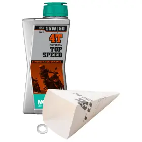 Tusk 1560110097e110-568c1f 2-stroke Transmission Oil Change Kit Ktm Motorex Top Speed 4t 15w-50 For
