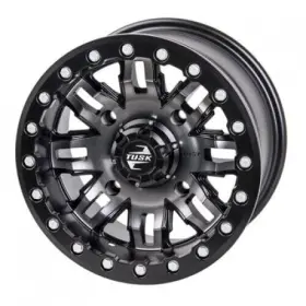 Tusk 185-279-0020 4/156 Xp1000 Teton Beadlock Wheel 14x7 6.0 1.0 Gun Metal/black