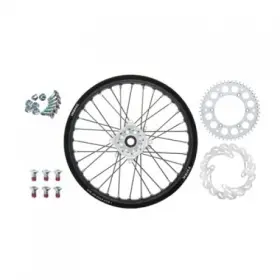 1931330121 Tusk Impact Complete Rear Wheel Package 18 X 2.15 Black Rim/black Spoke/white