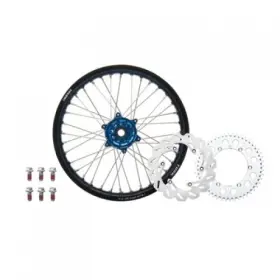1931330127 Tusk Impact Complete Rear Wheel Package 18 X 2.15 Black Rim/silver Spoke/blue