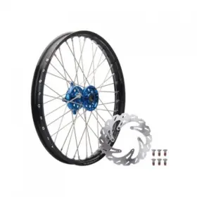 Tusk 1933590024 Impact Complete Front Wheel Package 21 X 1.60 Black Rim/silver Spoke/blue