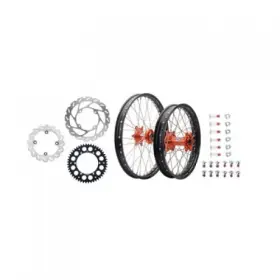 Tusk 1934950181 Impact Complete Front/rear Wheel Package 1.60 X 21 / 2.15 18 Black