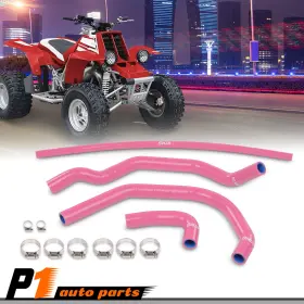 Vr Auto Parts Zp091415 Silicone Radiator Hoses Kit Fit For Yamaha Yfz350 Banshee 1987-06 Pink