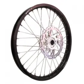 89-42112 Warp 9 Complete Wheel Kit - Front 21 X 1.60 Black Rim/silver Hub/silver Spokes
