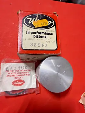 Wiseco 339p2 Honda 2224cd Piston With Ring Cr/mt125 020