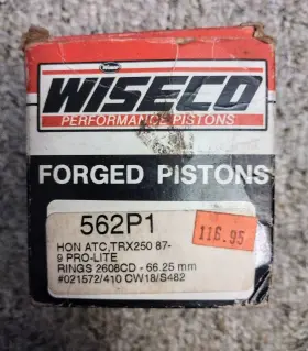 Wiseco 526m06625 Oem Pro Lite Piston Kit 66.25mm Honda Atc250r Trx250r 562p1