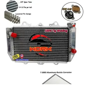 Work 104y-atv Atv Aluminum Radiator For Yamaha 2003-2008 Yfz450 Yfz 450 2004 2006 2007 2005