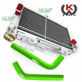 Work Radiator-104 Radiator &green Hose Fit 2003-2008 Yamaha Yfz450 Yfz 450 2004 2005 2006 2007 04
