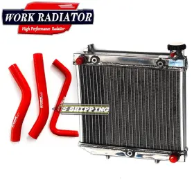 Work Radiator&pipe-054 Radiator&red Hose For 2004-2009 04 2005 2006 2007 2008 09 Honda Trx450r Trx450er