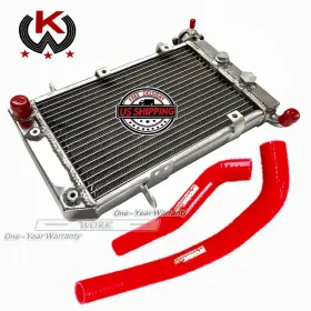 Work Radiator&pipe-055 Radiator&red Hose Fit Arctic Cat/kawasaki/suzuki Kfx400 Lt Z400 Dvx400 2003-2008