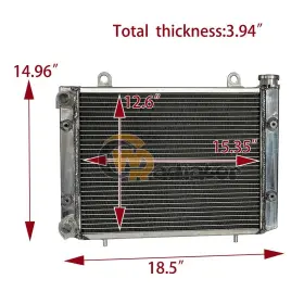 Wrcrad 10-14 400/10-13 500/10-14 Aluminum Cooling Radiator For Polaris Ranger 500 4x4 2010-2013 2011 2012 2013