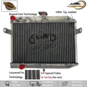 Wrcrad 450/king 500 Aluminum Radiator For 2007-2014 2008 2009 Suzuki King Quad 750/700/450/500 4x4