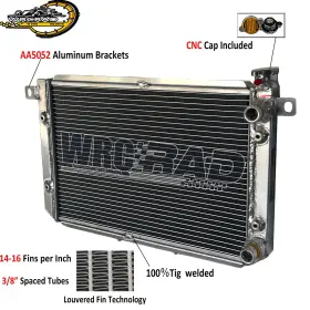 5hy0-181100 Wrcrad Oe#5hy0-181100 Full Aluminum Radiator Cooler Fits Cfmoto 1000 Uforce Uf1000