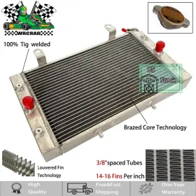 Wrcrad 700 2008-2013 All Aluminum Cooling Radiator For 2008-2013 2012 2011 2010 Yamaha Rhino 700 New