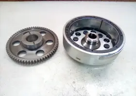 3hn-85550-00-00 Yamaha 1991 Yfm 350 Big Bear Engine Flywheel And Starter Gear Need Clutch Sprag