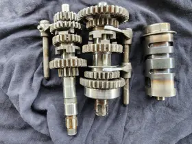 5n01851300 Yamaha 1983 Ytm 200 Transmission Gears With Drum And Forks