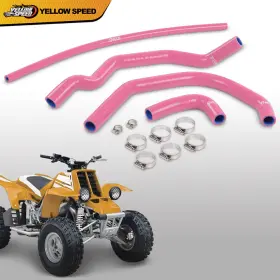 Yellowspeed Yel986520 Fit For Yamaha 1987-2006 Yfz350 Banshee Pink Silicone Radiator Hoses Kit
