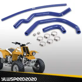 Ylwspeed20 V-03shm6438abl Silicone Radiator Hoses Kit Fit For 1987-2006 Yamaha Yfz350 Banshee Blue New
