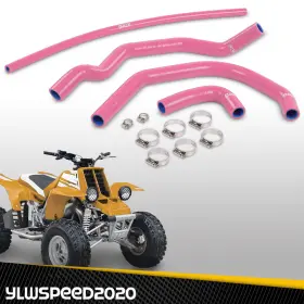 Ylwspeed20 Yl20240913-04 Silicone Radiator Hoses Kit Fit For Yamaha Yfz350 Banshee 1987-2006 Pink