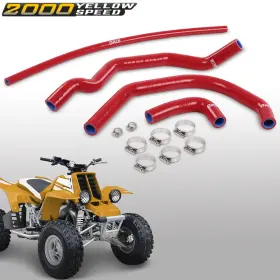 Ylw406171 Ylwspeed2000 Silicone Radiator Hoses Kit Fit For Yamaha Yfz350 Banshee 1987-2006 Red