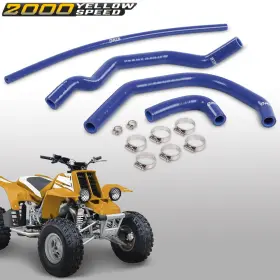 Ylwspeed2000 Ylw738649 Silicone Radiator Hoses Kit Fit For 1987-2006 Yamaha Yfz350 Banshee Blue New