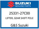 Suzuki Oem Part 25331-27C00 Lifter,gear Shift Pole New. Price: $23.00.
