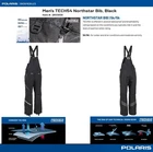 Polaris Men's Northstar TECH54 Waterproof Bib Overalls, Black- Lg New. Price: $219.99.