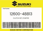 Suzuki Genuine Clutch Set, Starter 12600-48813 New. Price: $297.78.