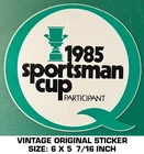 1985 Sportsman Cup Participant Quaker State- Vintage Original Decal Sticker New. Price: $10.07.