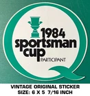 1984 Sportsman Cup Participant Quaker State- Vintage Original Decal Sticker New. Price: $10.07.