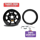 Aero Race ARW53-104740B Powder Coated Black Steel Inch Wheel Rim 5X4.75 15X10 New. Price: $329.90.