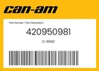 Can-am Genuine O-ring 420950981 New. Price: $12.46.