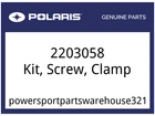 Polaris Oem Part 2203058 Kit, Screws And Clamp New. Price: $56.24.