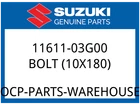 Suzuki Oem Part 11611-03G00 Bolt,eng Mtg (10X180) New. Price: $19.36.