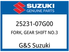 Suzuki Oem Part 25231-07G00 Fork, Gear Shift NO.3 New. Price: $79.16.