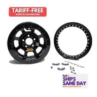 Aero Race ARW53-104740B Powder Coated Black Steel Inch Wheel Rim 5X4.75 15X10 New. Price: $329.90.